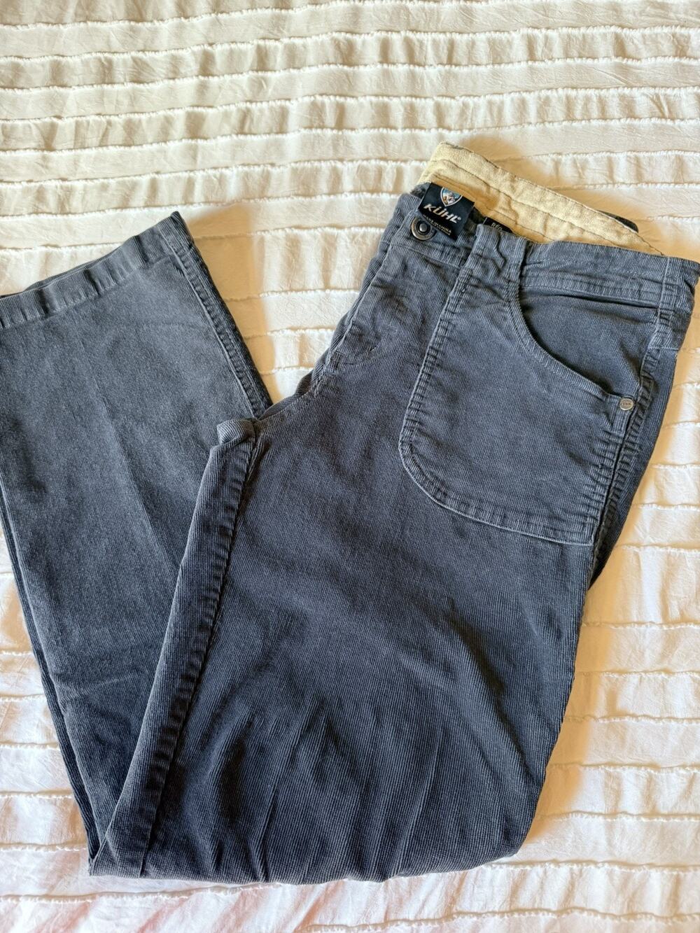 Kuhl Corduroy Pants, Women's 10 Regular, Dark Gray